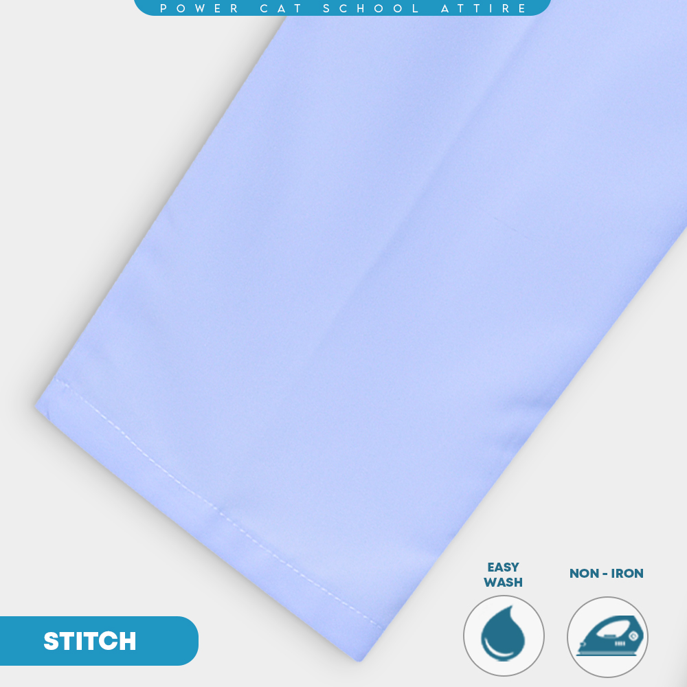 POWER CAT Sepasang Baju Melayu Putih Nila Koshibo Sekolah Agama | Size : 22-3XL | Kain Lembut Set Muslim School Uniform | Baju Melayu Lelaki Agama Exclusive - Image 12