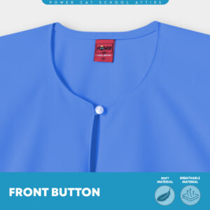 POWER CAT Baju Kurung Biasa Licin Biru | Size: 26-5XL | School Uniform Baju Kurung Normal Koshibo Blue - Image 6