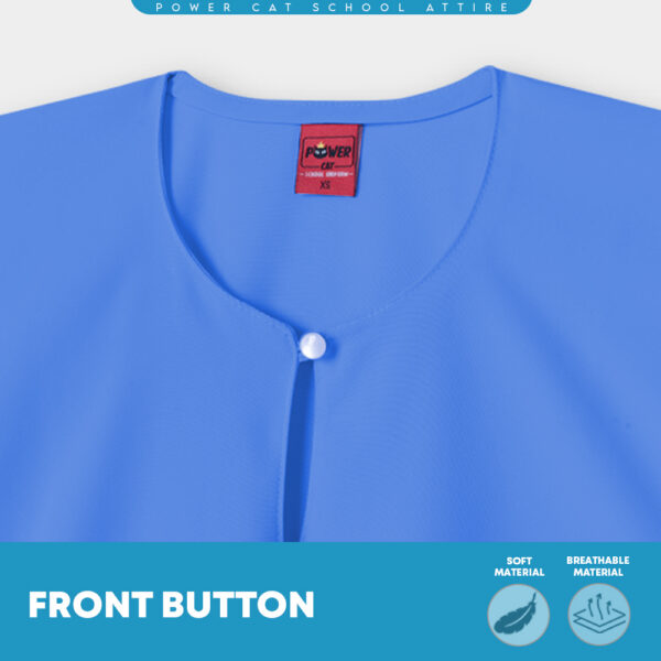 POWER CAT Baju Kurung Biasa Licin Biru | Size: 26-5XL | School Uniform Baju Kurung Normal Koshibo Blue