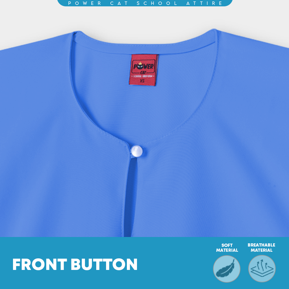 POWER CAT Baju Kurung Biasa Licin Biru | Size: 26-5XL | School Uniform Baju Kurung Normal Koshibo Blue - Image 6