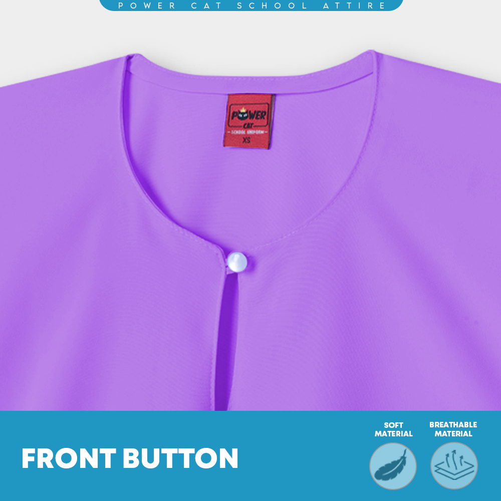 POWER CAT Baju Kurung Cekak Licin Ungu | Size: 26-5XL | School Uniform Baju Kurung Cekak Koshibo Purple - Image 6