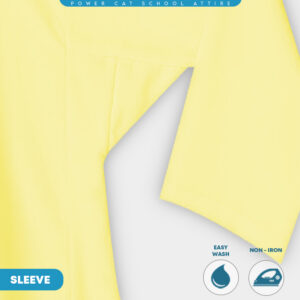 POWER CAT Baju Kurung Biasa Licin Kuning | Size: 26-5XL | School Uniform Baju Kurung Normal Koshibo Yellow - Image 7