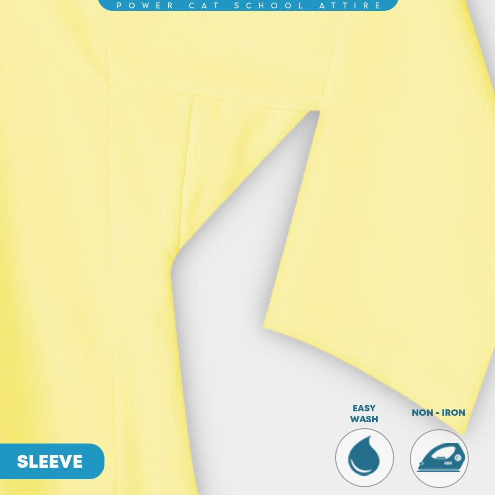 POWER CAT Baju Kurung Biasa Licin Kuning | Size: 26-5XL | School Uniform Baju Kurung Normal Koshibo Yellow - Image 7