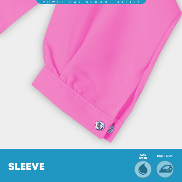 POWER CAT Baju Kurung Cekak Licin Merah Jambu | Size: 26-5XL | School Uniform Baju Kurung Cekak Koshibo Pink