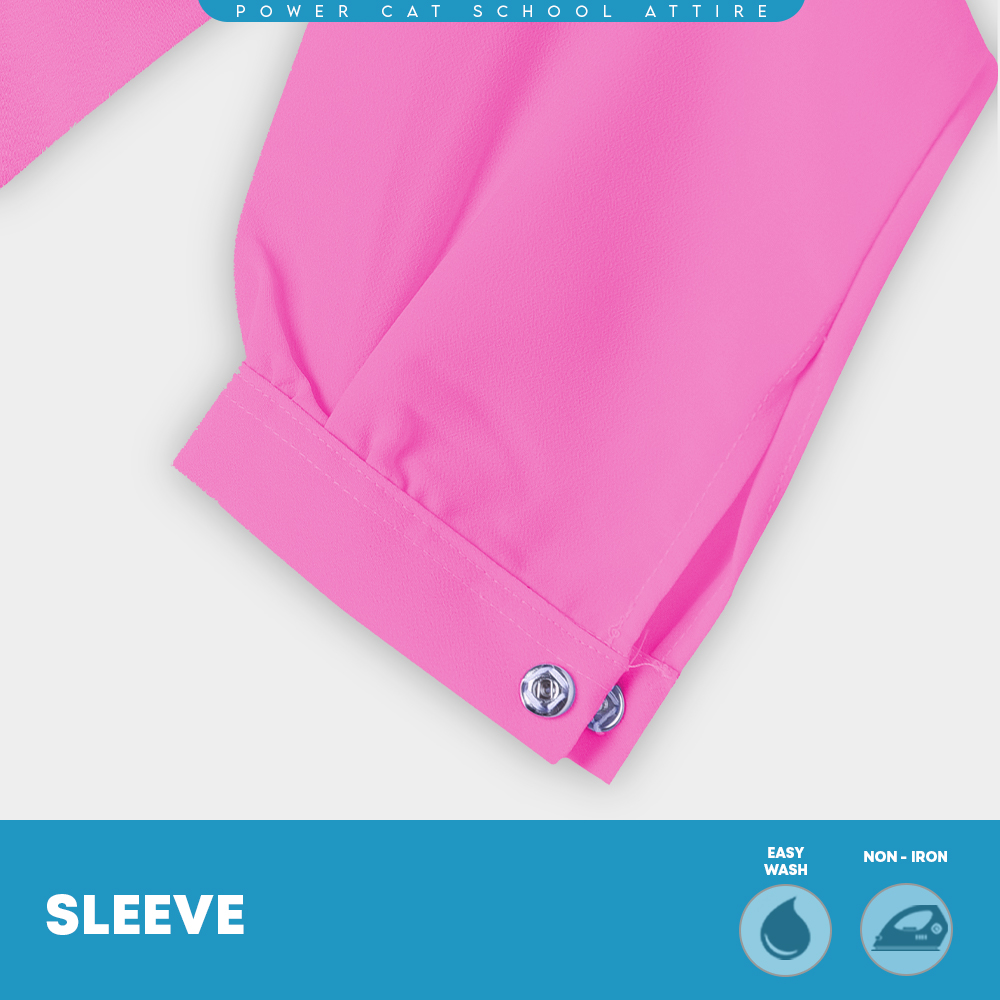 POWER CAT Baju Kurung Cekak Licin Merah Jambu | Size: 26-5XL | School Uniform Baju Kurung Cekak Koshibo Pink - Image 8