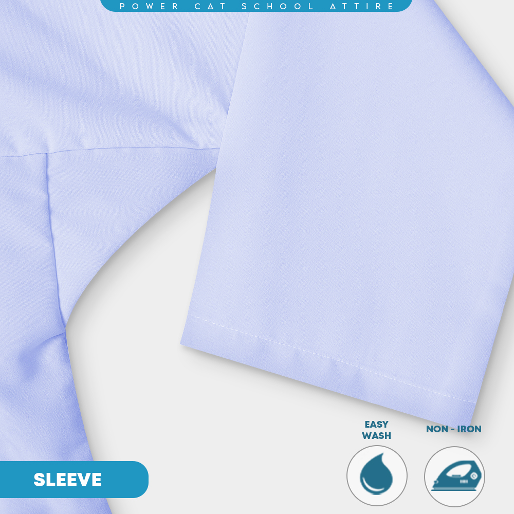 POWER CAT Sepasang Baju Melayu Putih Nila Koshibo Sekolah Agama | Size : 22-3XL | Kain Lembut Set Muslim School Uniform | Baju Melayu Lelaki Agama Exclusive - Image 4
