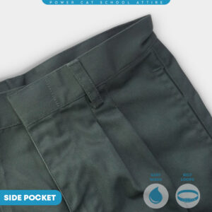 POWER CAT Seluar Panjang Sekolah Hijau SMK Cotton | Size : 23-52 | School Uniform Secondary Green Long Pants - Image 7