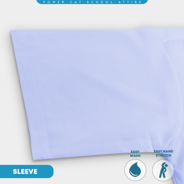 POWER CAT Sekolah Uniform White School Shirt Short Sleeve Koshibo| Size: 13-4XL | Kemeja Putih Nila Licin Lengan Pendek