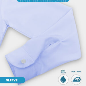 POWER CAT Sekolah Uniform White School Shirt Long Sleeve Koshibo| Size: 13-4XL | Kemeja Putih Nila Licin Lengan Panjang - Image 7