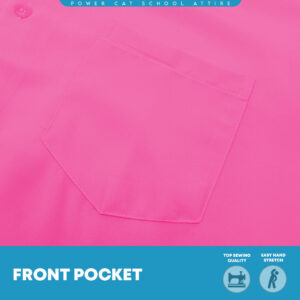 POWER CAT School Uniform Shirt Long Sleeve Koshibo Pink | Size : 14-4XL | Kemeja Sekolah Lengan Panjang Merah Jambu - Image 8