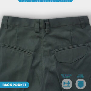 POWER CAT Seluar Panjang Sekolah Hijau SMK Cotton | Size : 23-52 | School Uniform Secondary Green Long Pants - Image 8
