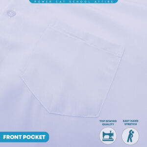 POWER CAT Sekolah Uniform White School Shirt Long Sleeve Cotton | Size: 13-4XL | Kemeja Putih Nila Cotton Lengan Panjang - Image 8