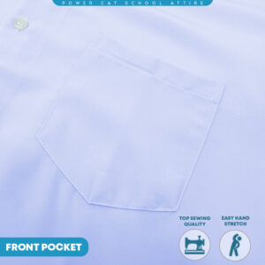 POWER CAT Sekolah Uniform White School Shirt Long Sleeve Koshibo| Size: 13-4XL | Kemeja Putih Nila Licin Lengan Panjang - Image 8