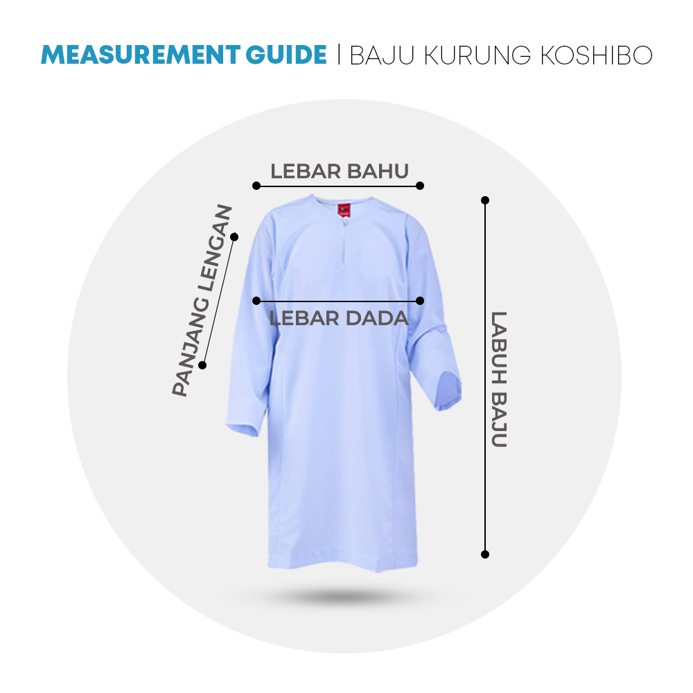 POWER CAT Sepasang Baju Kurung Biasa Koshibo Putih Nila + Kain Kurung Hijau Agama | Size : 22-2XL | Primary School Set | Set Baju Sekolah Agama - Image 3
