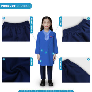 POWER CAT Sepasang Baju Tadika KEMAS Budak Perempuan| Size : S-XL | Girls Child Tadika KEMAS School Uniform Set - Image 8