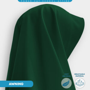 POWER CAT Tudung Sekolah Hijau Tua 2Lapis Licin  | Size S-2XL | Emerald Green Koshibo School Uniform Tudung - Image 6