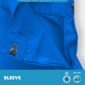 POWER CAT Pinafore Sekolah Menengah Perempuan Biru SMK Cotton | Size: 24-46 | Girls School Uniform Pinafore Blue SMK - Image 7