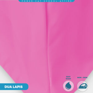 POWER CAT Tudung Sekolah Merah Jambu 2Lapis Licin  | Size S-2XL | Pink Koshibo School Uniform Tudung - Image 7