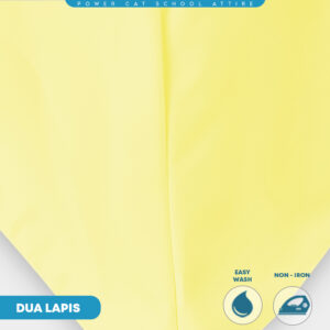 POWER CAT Tudung Sekolah Kuning 2Lapis Licin  | Size S-2XL | Yellow Koshibo School Uniform Tudung - Image 7