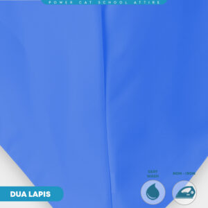 POWER CAT Tudung Sekolah Biru 2Lapis Licin  | Size S-2XL | Blue Koshibo School Uniform Tudung - Image 7