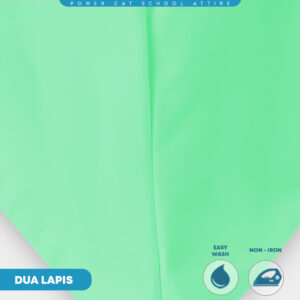 POWER CAT Tudung Sekolah Hijau Muda 2Lapis Licin  | Size S-2XL | Green Koshibo School Uniform Tudung - Image 7