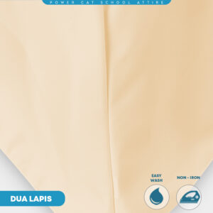 POWER CAT Tudung Sekolah Kuning Air 2Lapis Licin  | Size S-2XL | Beige Koshibo School Uniform Tudung - Image 7