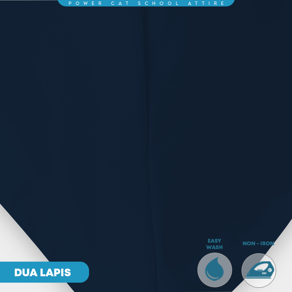 POWER CAT Tudung Sekolah Biru Gelap 2Lapis Licin  | Size S-2XL | Navy Blue Koshibo School Uniform Tudung