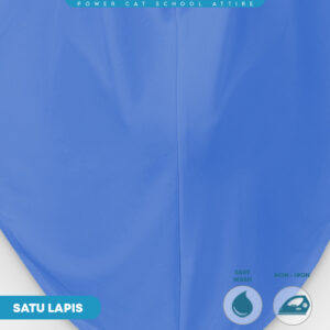 POWER CAT Tudung Sekolah Biru Selapis Owning Lembut | Size XS-L | Blue Colour School Uniform Tudung One Layer - Image 7