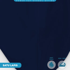 POWER CAT Tudung Sekolah Biru Gelap Selapis Owning Lembut | Size XS-L | Navy Blue Colour School Uniform Tudung One Layer - Image 7