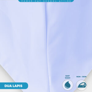 POWER CAT Tudung Putih Labuh 2 Lapis Licin | Size S-XL | White School Uniform Tudung Two Layer | School Hijab - Image 7