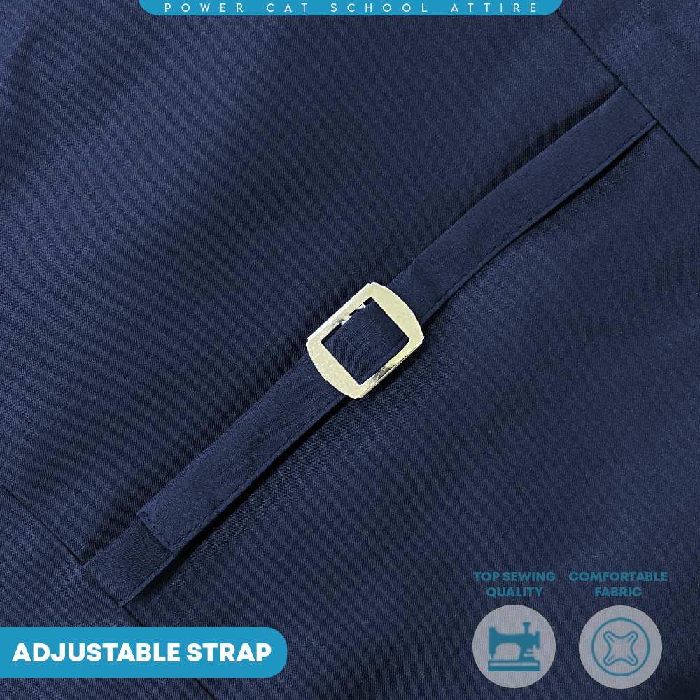 POWER CAT Vest Sekolah Biru Gelap | Size S-6XL | Navy Blue School Uniform Vest - Image 8