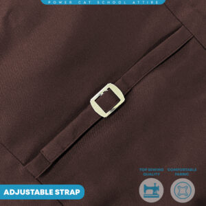 POWER CAT Vest Sekolah Coklat | Size S-6XL | Brown School Uniform Vest - Image 8