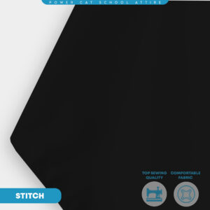 POWER CAT Tudung Sekolah Hitam 2Lapis Licin  | Size S-2XL | Black Koshibo School Uniform Tudung - Image 8