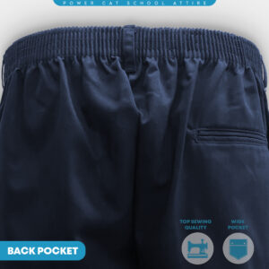 POWER CAT Seluar Pendek Sekolah Biru Gelap SRK | Size M-8XL | Navy Blue School Uniform Short Pants | Seluar Sekolah Rendah Lelaki - Image 7