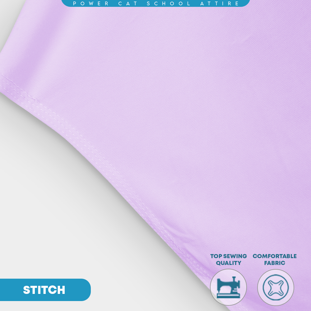 POWER CAT Tudung Sekolah Ungu Selapis Owning Lembut | Size XS-L | Purple Colour School Uniform Tudung One Layer