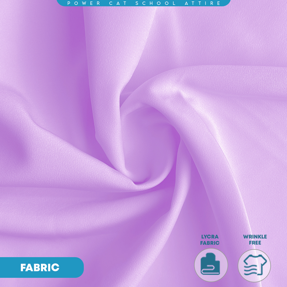 POWER CAT Tudung Sekolah Ungu Selapis Owning Lembut | Size XS-L | Purple Colour School Uniform Tudung One Layer