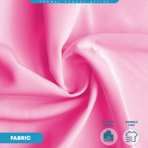 POWER CAT Kain Kurung Sekolah Merah Jambu Licin Susun Tepi | Size 26-2XL | Pink School Uniform Koshibo Kurung Skirt - Image 9