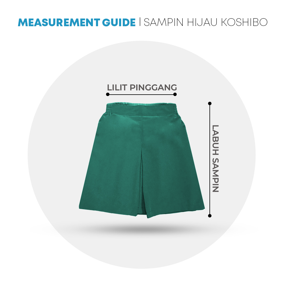 POWER CAT Sampin Koshibo Hijau Sekolah Agama | Size S-4XL | Green School Uniform Sampin Koshibo