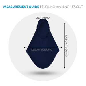 POWER CAT Tudung Sekolah Biru Gelap Selapis Owning Lembut | Size XS-L | Navy Blue Colour School Uniform Tudung One Layer - Image 2