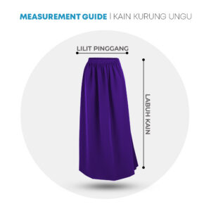 POWER CAT Kain Kurung Sekolah Ungu Licin Susun Tepi | Size 26-2XL | Purple School Uniform Koshibo Kurung Skirt - Image 2