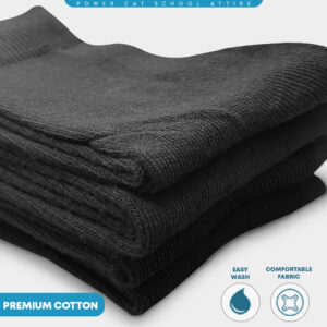 POWER CAT Premium Stoking Sekolah Hitam Panjang Tebal | Size S-2XL | School Uniform Long Black Socks (Thicker) - Image 4