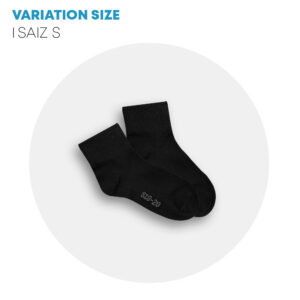 POWER CAT Premium Stoking Sekolah Hitam Pendek Tebal | Size S-2XL | School Uniform Short Black Socks (Thicker) - Image 5